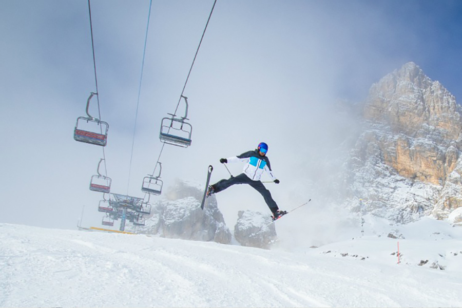 Skiing Cortina D'Ampezzo, Italy